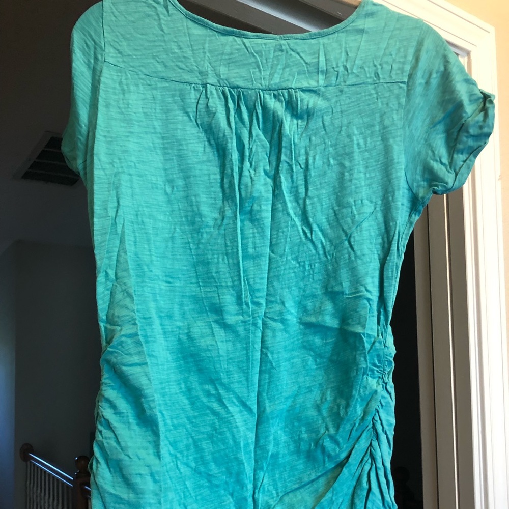 Turquoise basic maternity tee - Picture 2 of 4